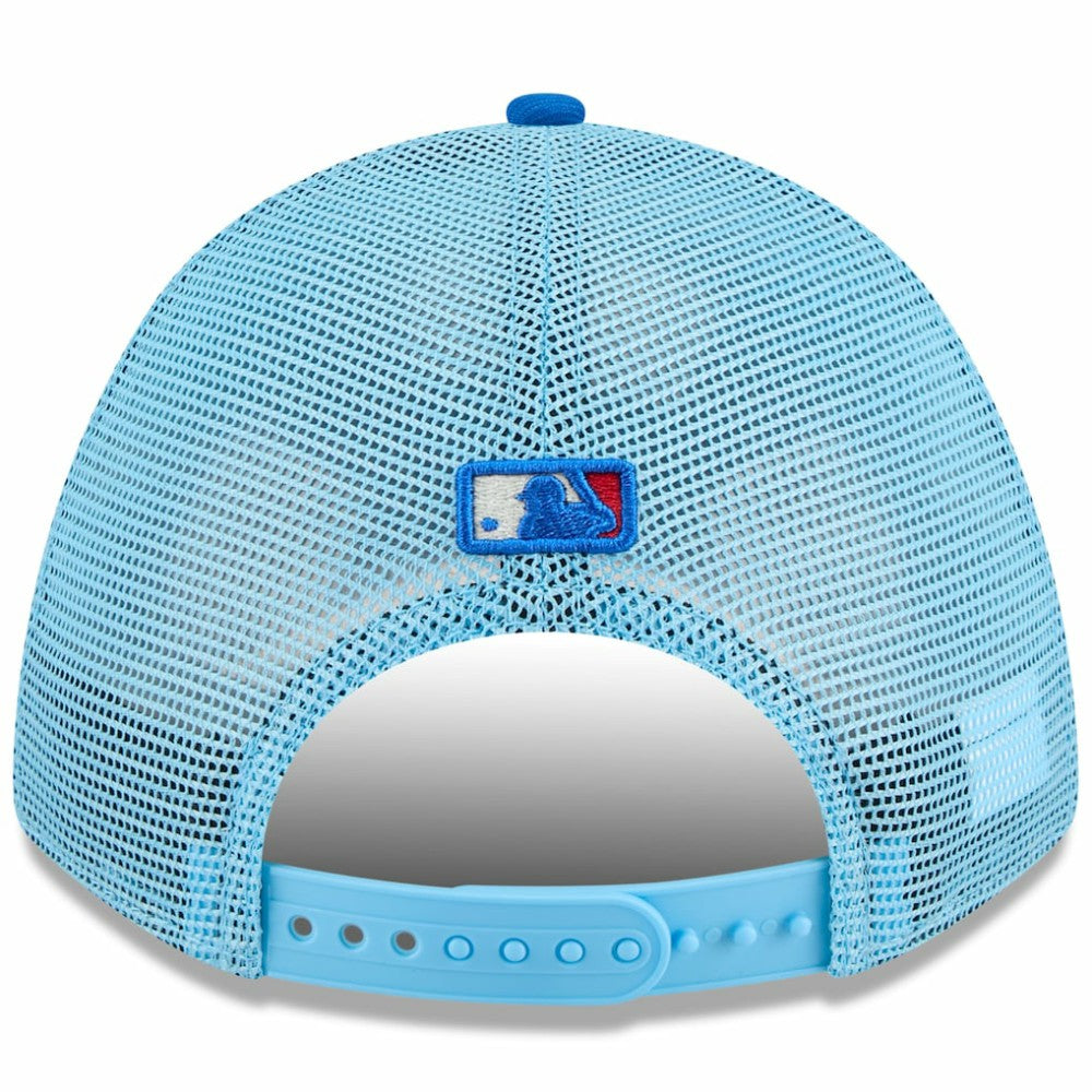 Colorado Rockies New Era 2025 Fourth of July 9FORTY A-Frame M-Crown Adjustable Trucker Hat - Light Blue/Blue Hats