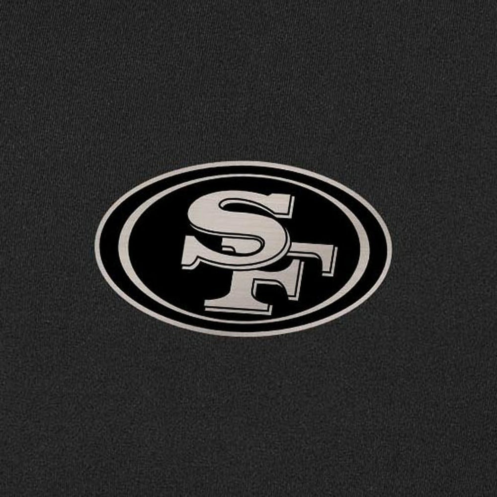San Francisco 49ers Antigua Content Quarter-Zip Pullover Top Black