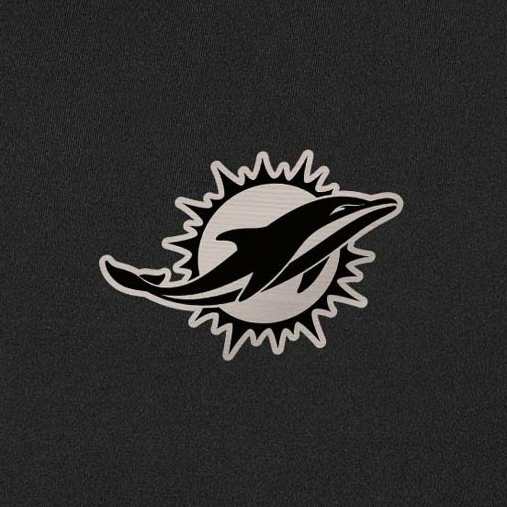 Miami Dolphins Antigua Content Quarter-Zip Pullover Top Black