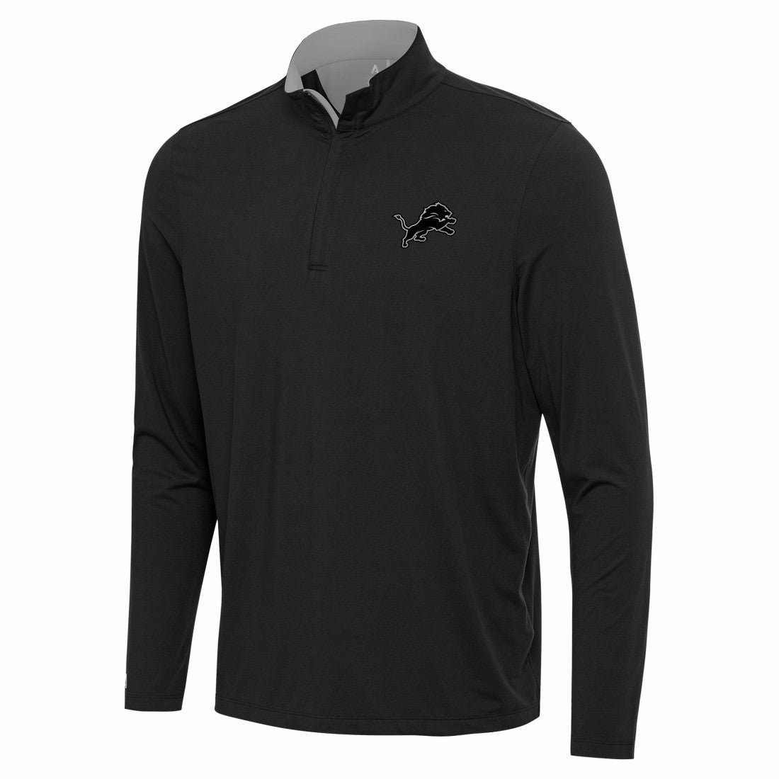 Detroit Lions Antigua Content Quarter-Zip Pullover Top Black
