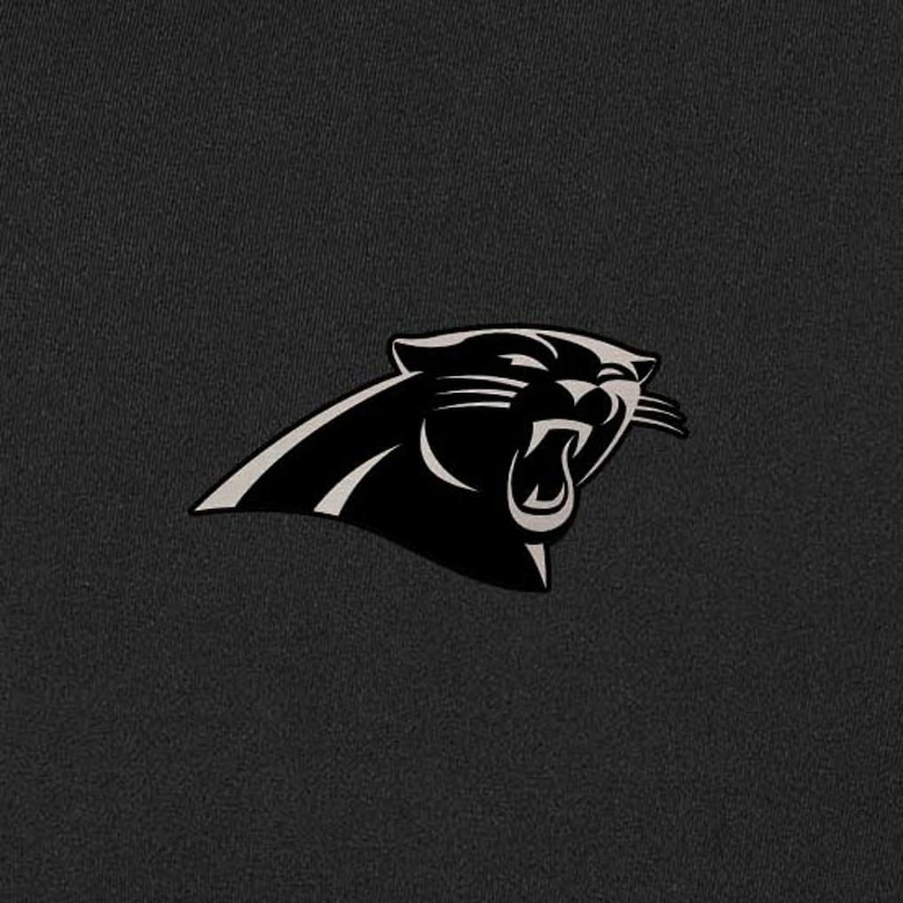 Carolina Panthers Antigua Content Quarter-Zip Pullover Top Black