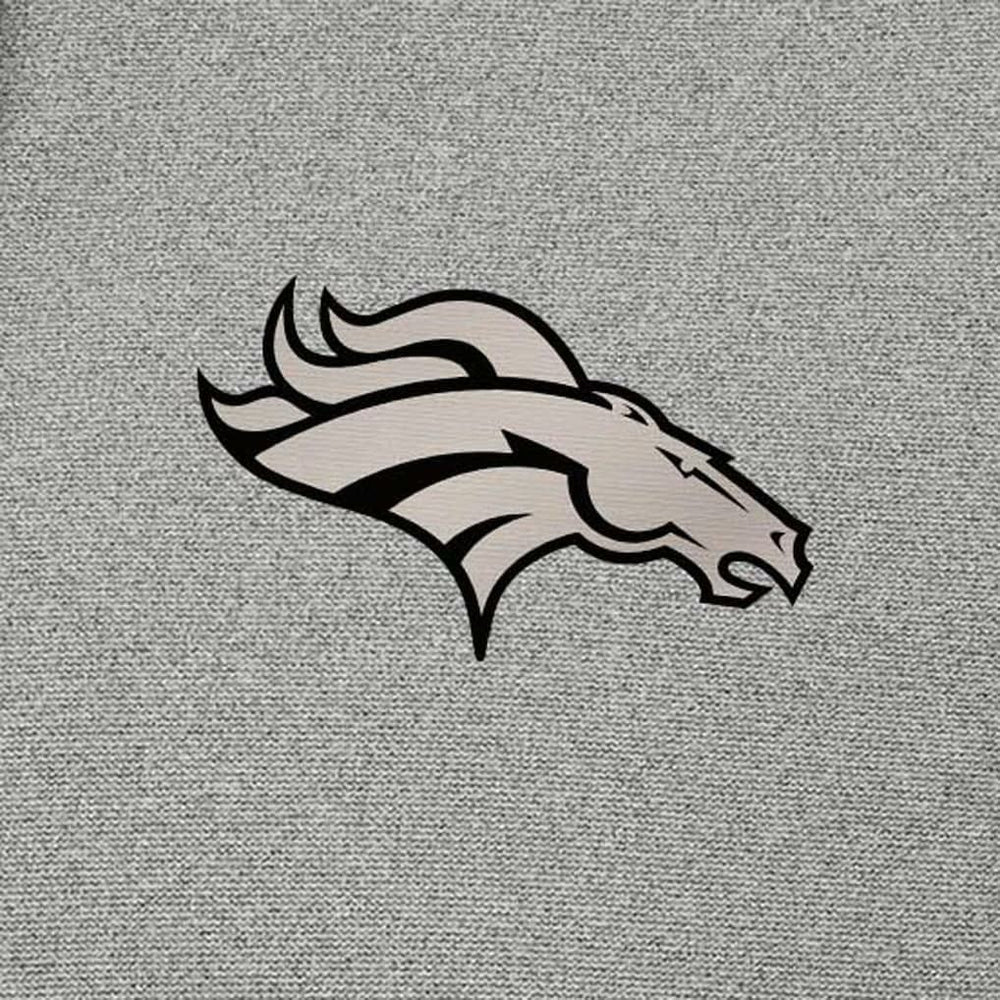 Denver Broncos Antigua Effortless Full-Zip Hoodie Jacket Heather Gray