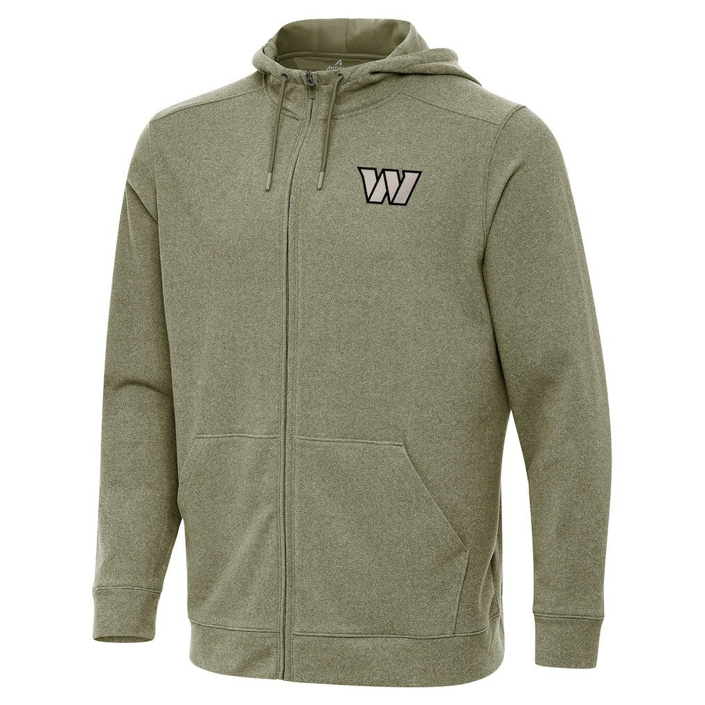 Washington Commanders Antigua Effortless Full-Zip Hoodie Jacket Olive