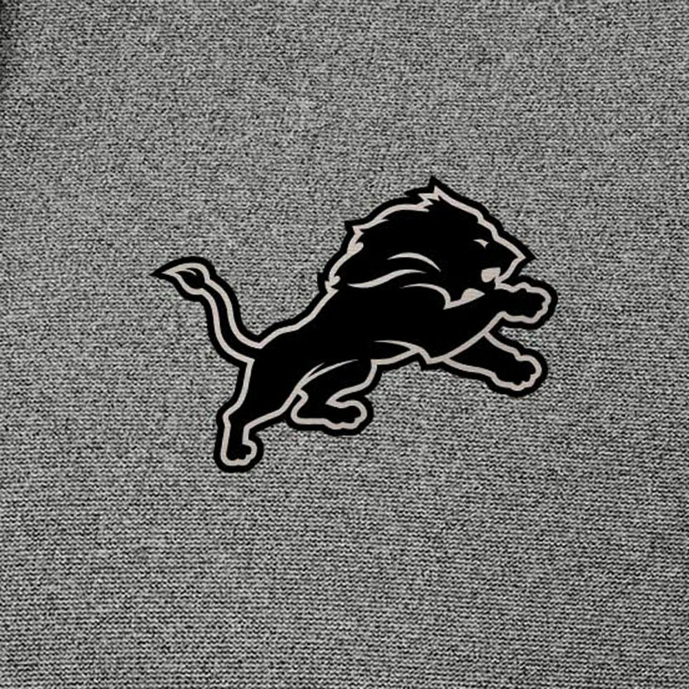 Detroit Lions Antigua Effortless Full-Zip Hoodie Jacket Heather Black