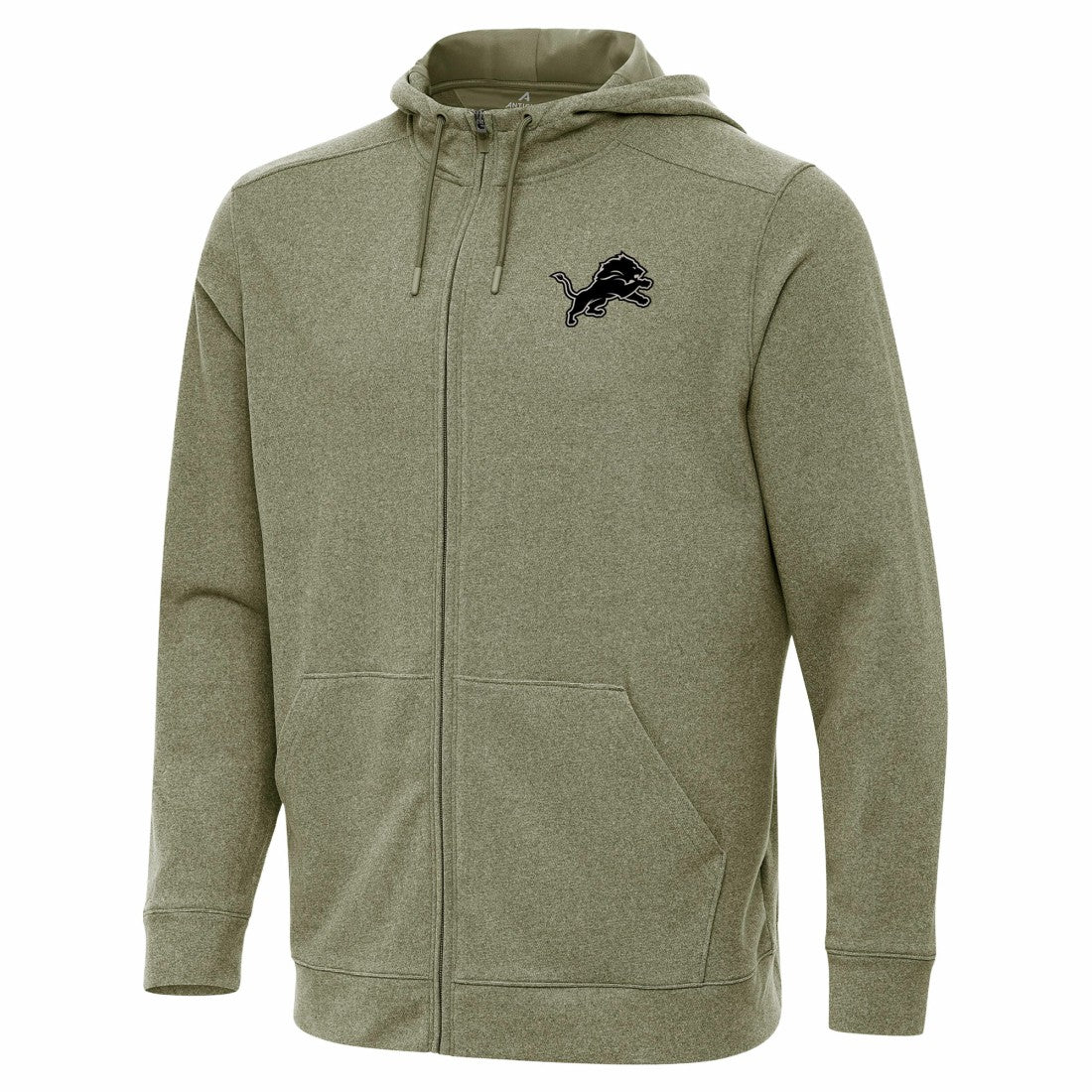 Detroit Lions Antigua Effortless Full-Zip Hoodie Jacket Olive