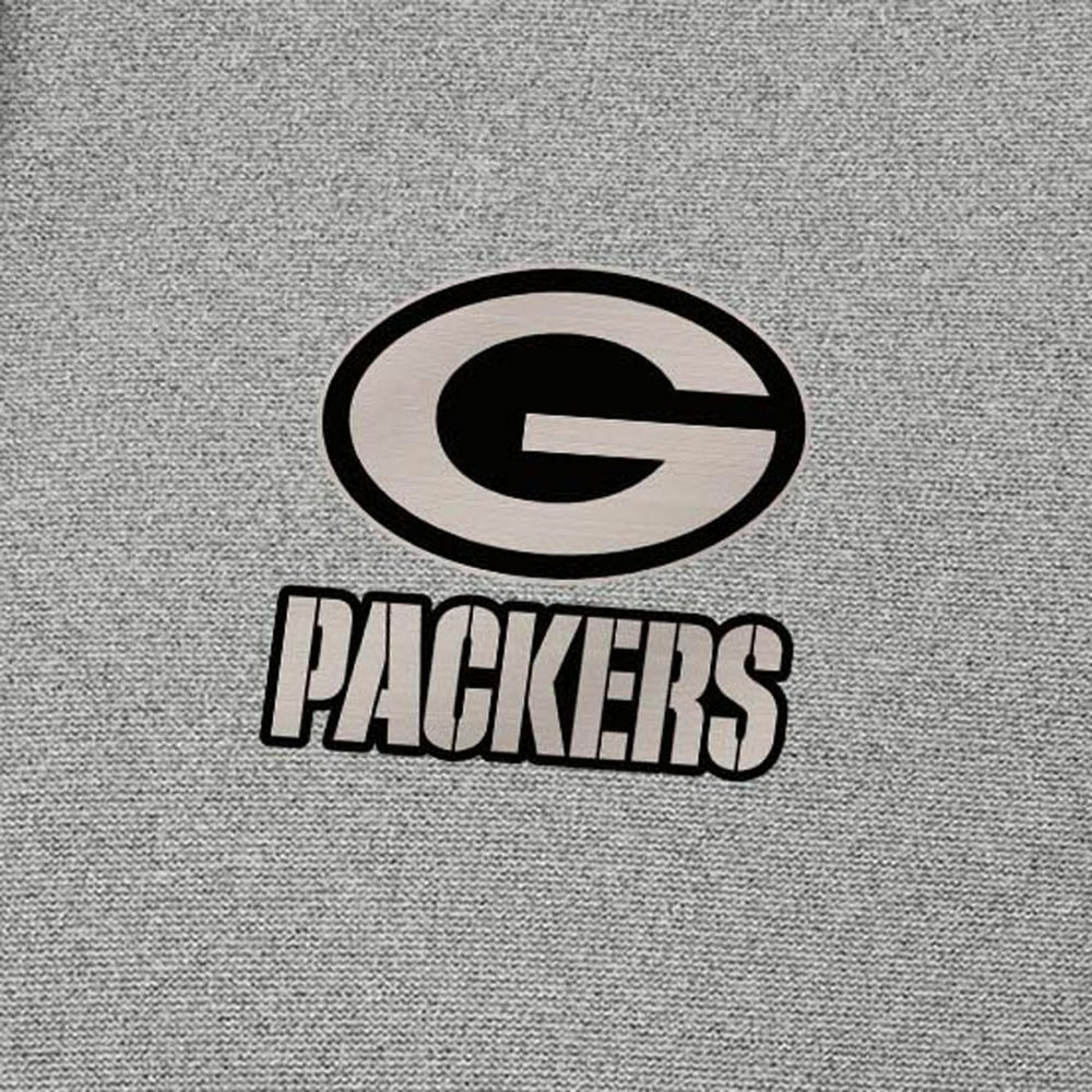 Green Bay Packers Antigua Effortless Full-Zip Hoodie Jacket Heather Gray