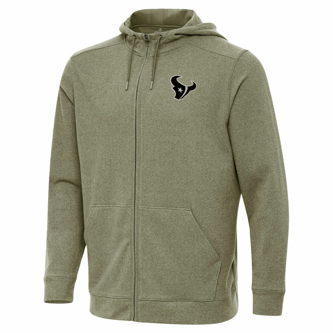 Houston Texans Antigua Effortless Full-Zip Hoodie Jacket Olive