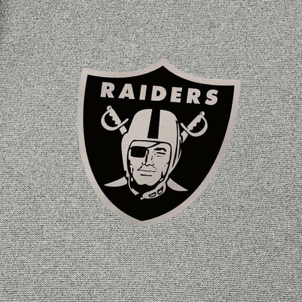 Las Vegas Raiders Antigua Effortless Full-Zip Hoodie Jacket Heather Gray