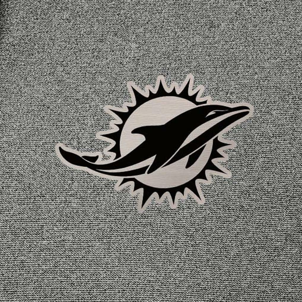 Miami Dolphins Antigua Effortless Full-Zip Hoodie Jacket Heather Black