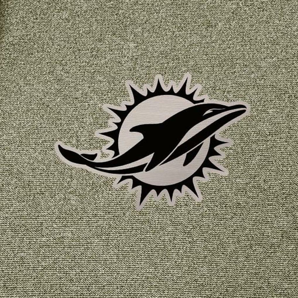 Miami Dolphins Antigua Effortless Full-Zip Hoodie Jacket Olive