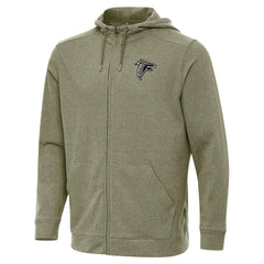 Atlanta Falcons Antigua Effortless Full-Zip Hoodie Jacket Olive