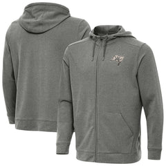 Tampa Bay Buccaneers Antigua Effortless Full-Zip Hoodie Jacket Heather Black