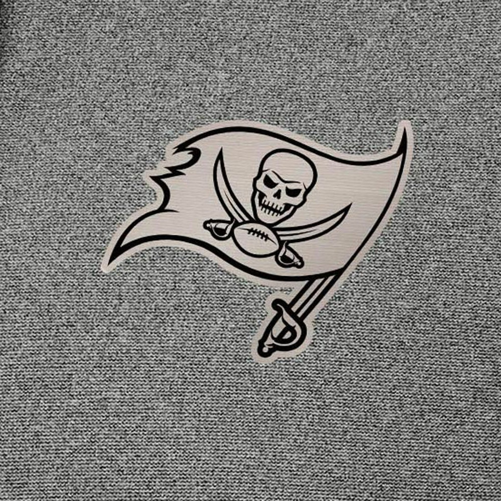 Tampa Bay Buccaneers Antigua Effortless Full-Zip Hoodie Jacket Heather Black