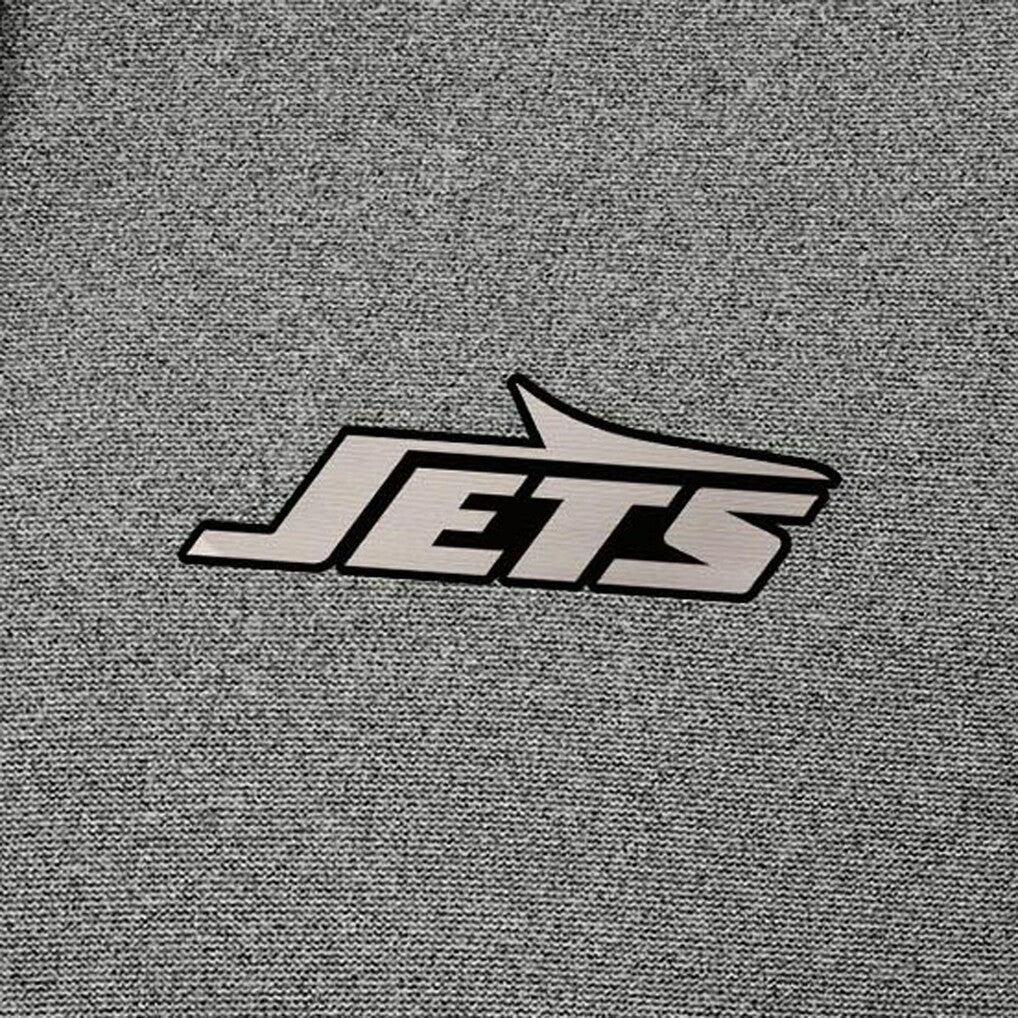 New York Jets Antigua Effortless Full-Zip Hoodie Jacket Heather Black