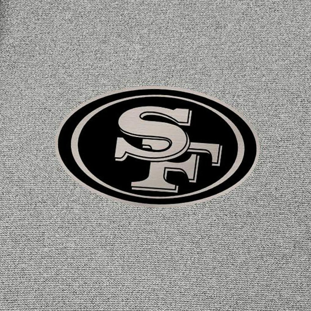 San Francisco 49ers Antigua Effortless Full-Zip Hoodie Jacket Heather Gray