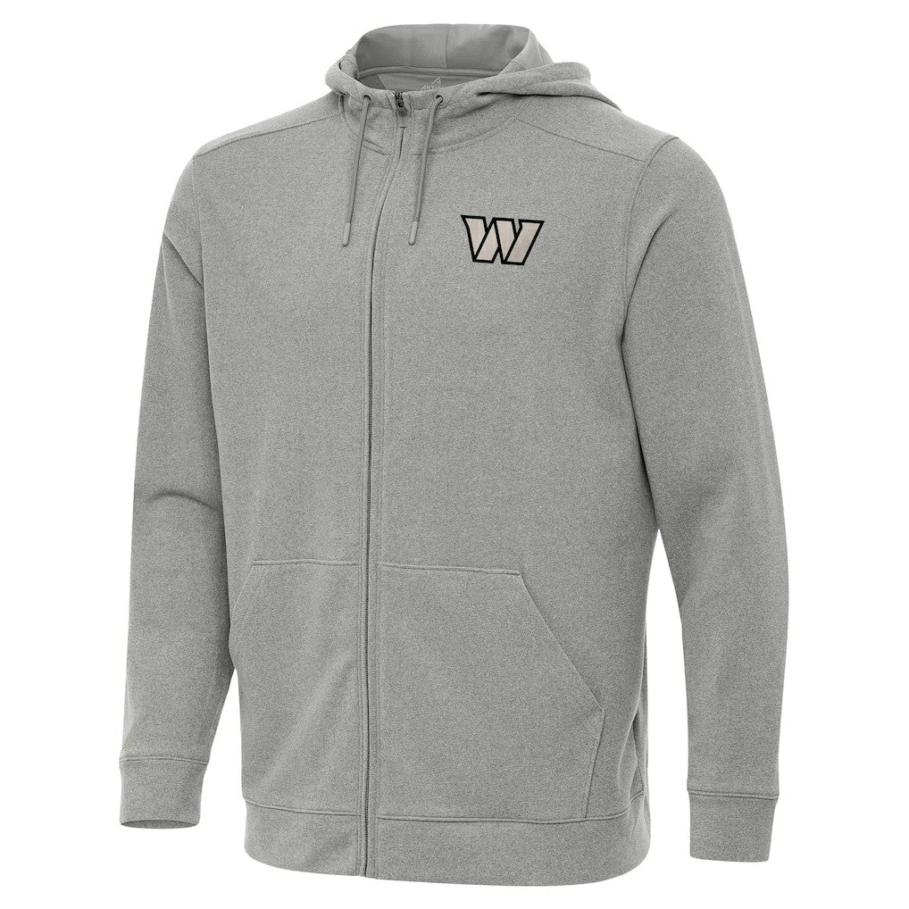 Washington Commanders Antigua Effortless Full-Zip Hoodie Jacket Heather Gray