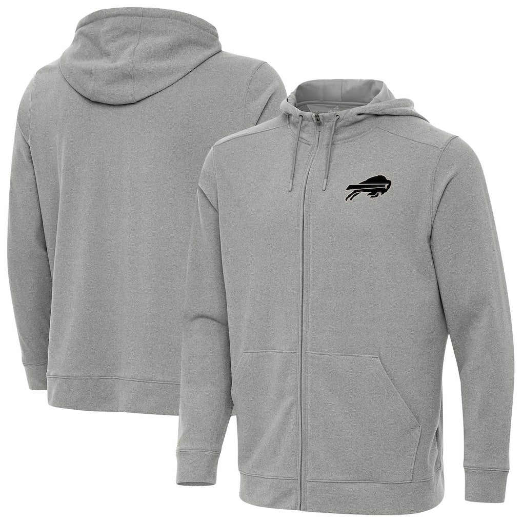 Buffalo Bills Antigua Effortless Full-Zip Hoodie Jacket Heather Gray