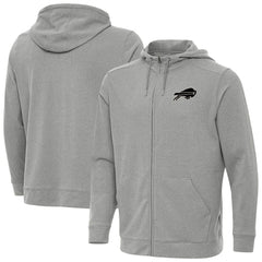Buffalo Bills Antigua Effortless Full-Zip Hoodie Jacket Heather Gray