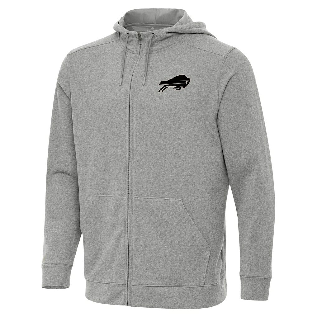Buffalo Bills Antigua Effortless Full-Zip Hoodie Jacket Heather Gray
