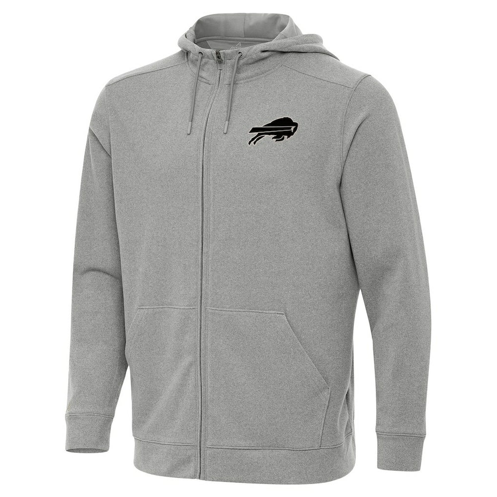 Buffalo Bills Antigua Effortless Full-Zip Hoodie Jacket Heather Gray