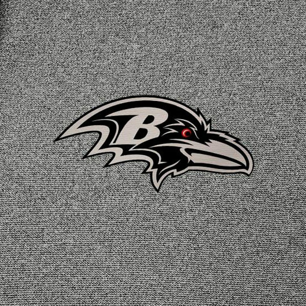 Baltimore Ravens Antigua Effortless Full-Zip Hoodie Jacket Heather Black