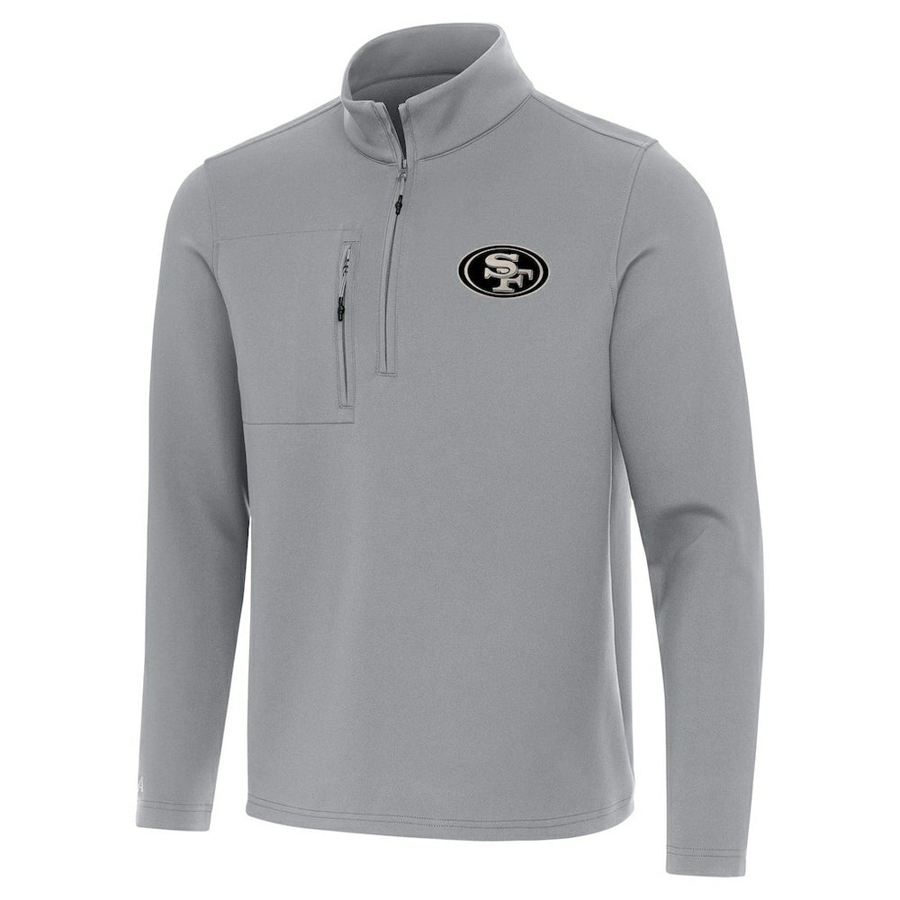 San Francisco 49ers Antigua Insider Quarter-Zip Jacket Gray