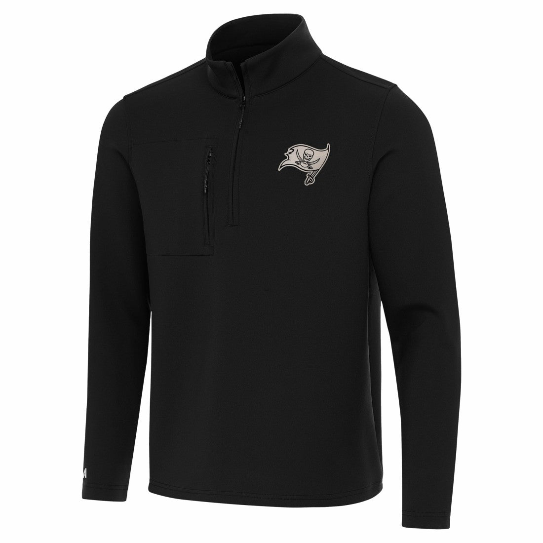 Tampa Bay Buccaneers Antigua Insider Quarter-Zip Jacket Black