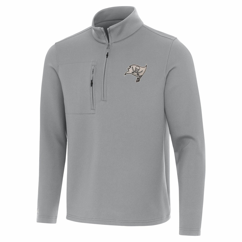 Tampa Bay Buccaneers Antigua Insider Quarter-Zip Jacket Gray