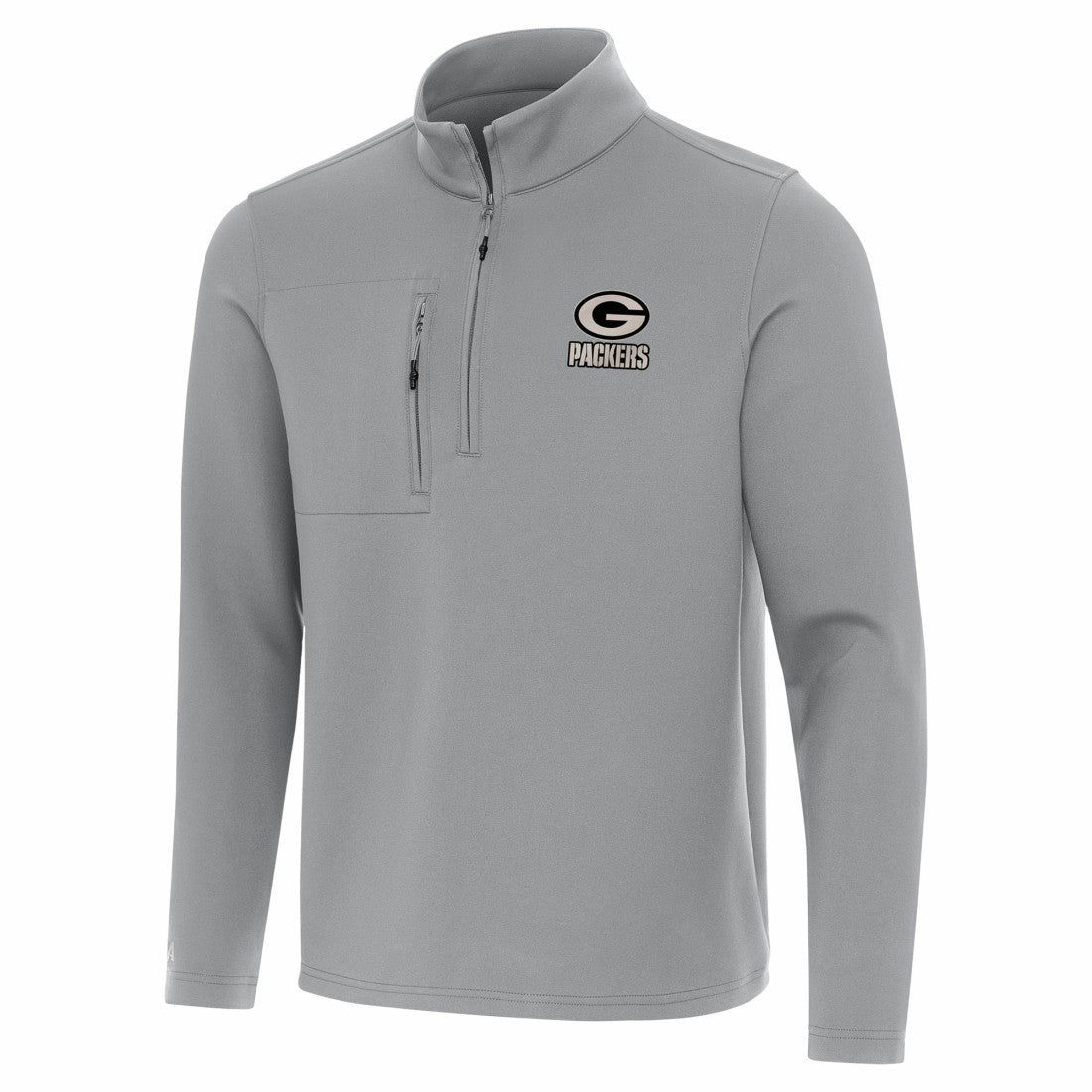 Green Bay Packers Antigua Insider Quarter-Zip Jacket Gray