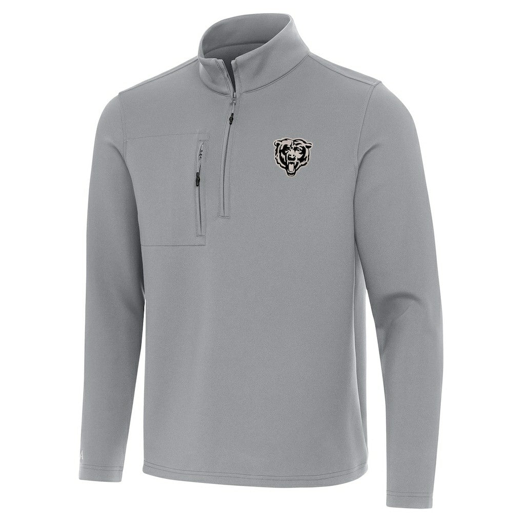 Chicago Bears Antigua Insider Quarter-Zip Jacket Gray