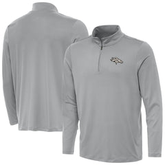 Denver Broncos Antigua Reprocess Quarter-Zip Top Gray