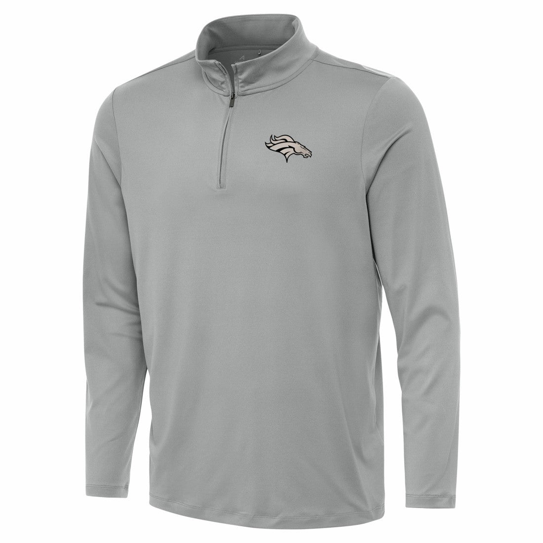 Denver Broncos Antigua Reprocess Quarter-Zip Top Gray