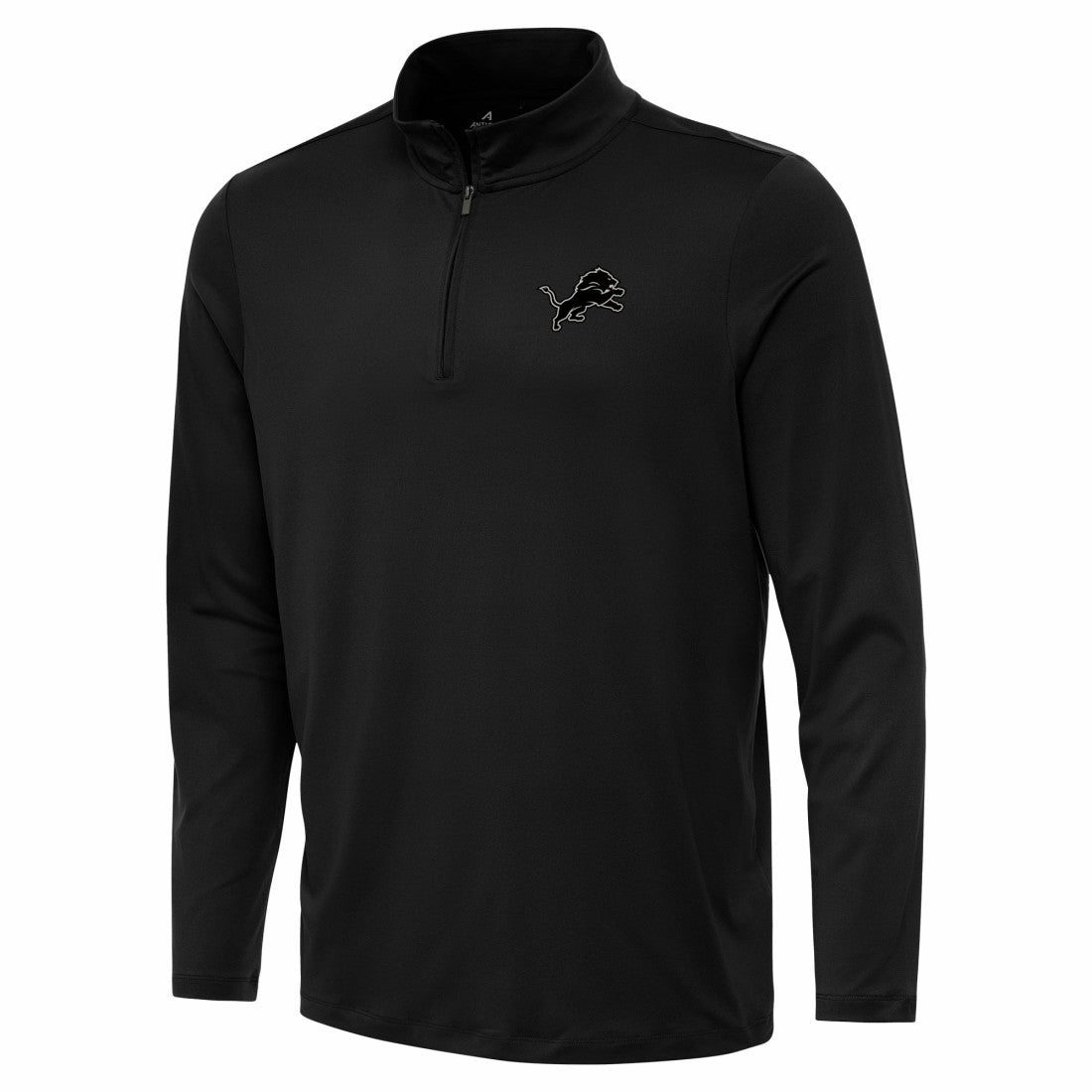 Detroit Lions Antigua Reprocess Quarter-Zip Top Black