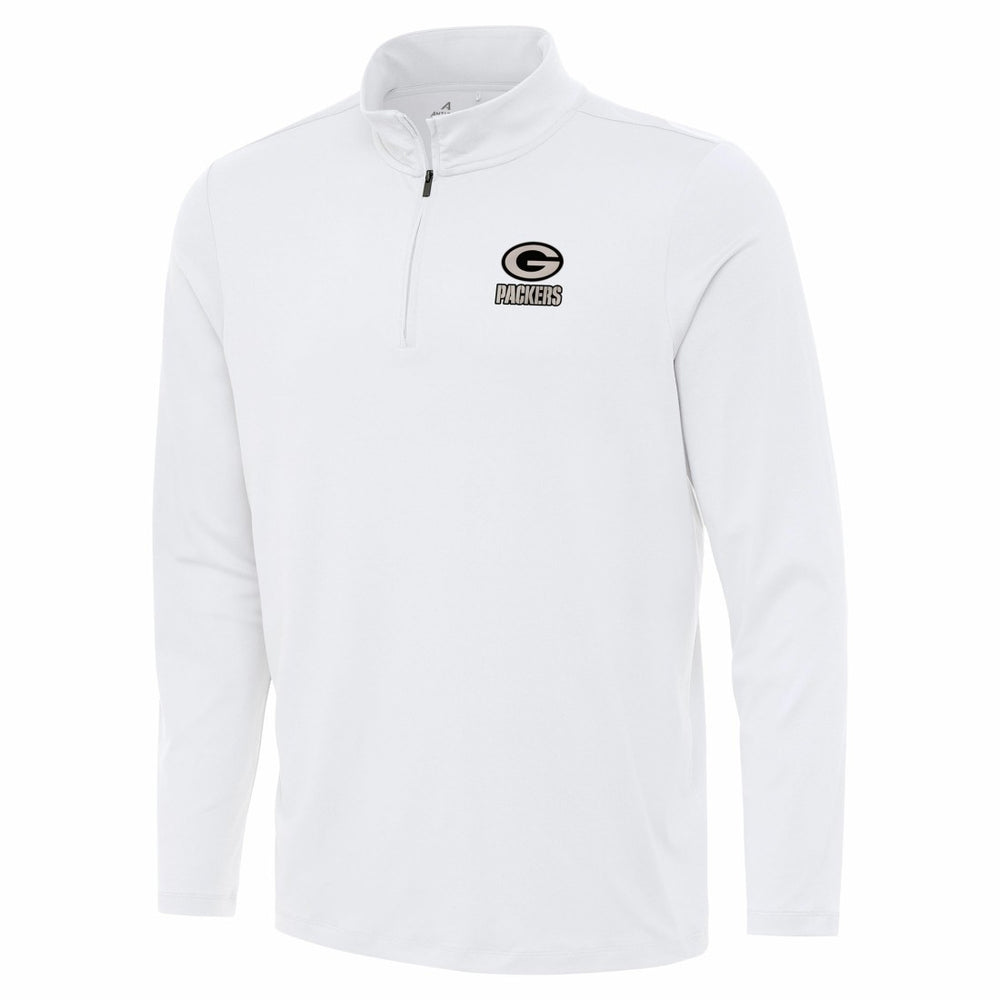 Green Bay Packers Antigua Reprocess Quarter-Zip Top White