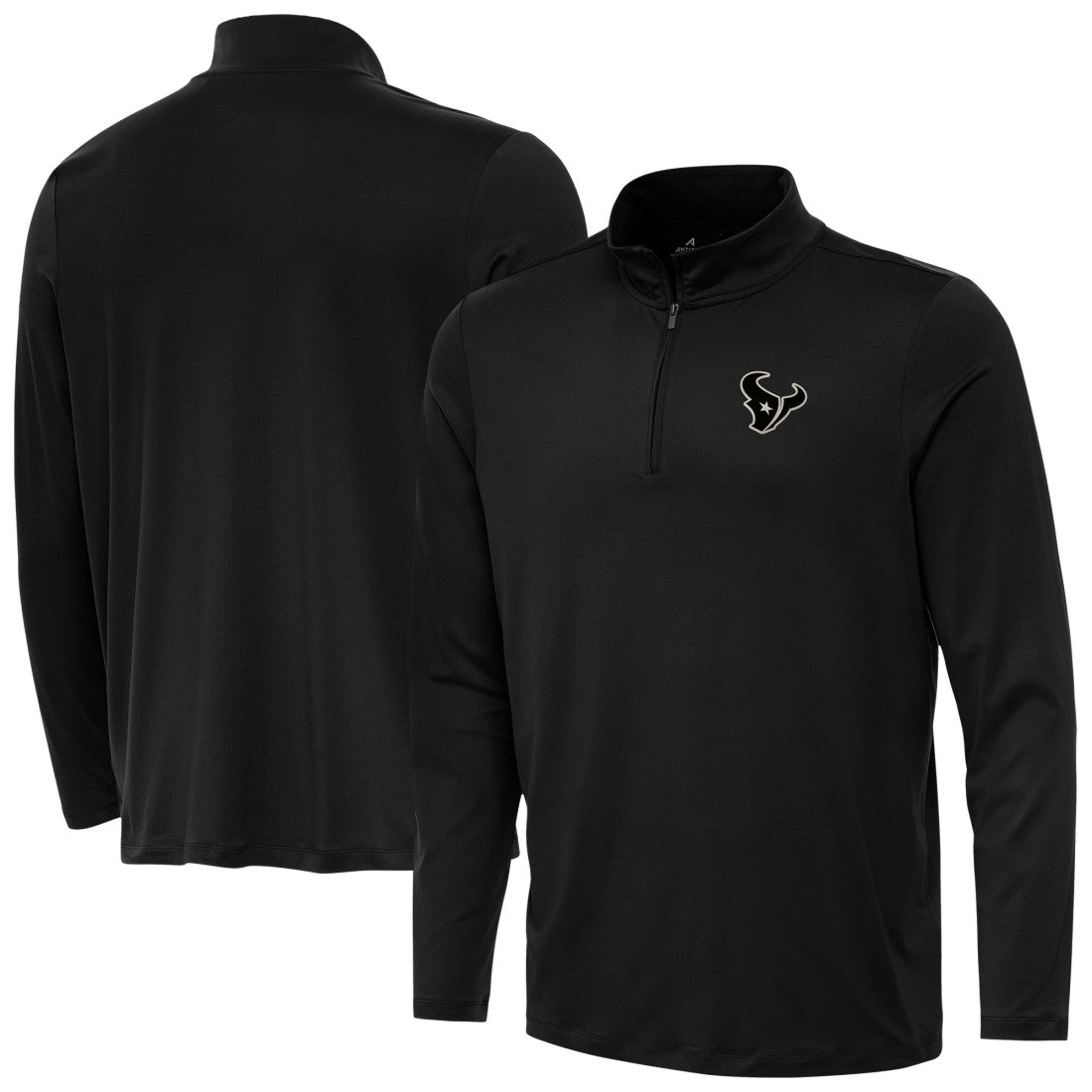 Houston Texans Antigua Reprocess Quarter-Zip Top Black