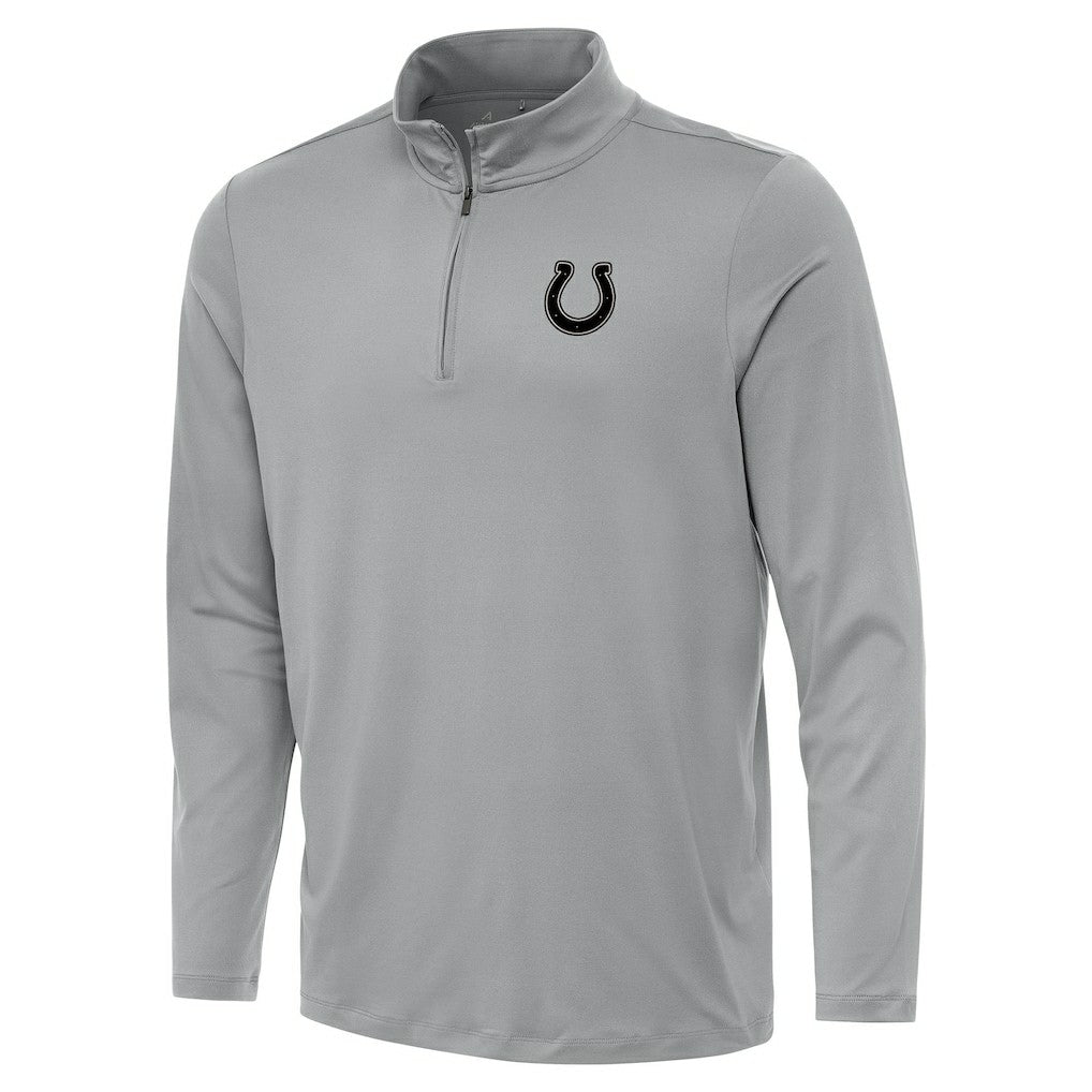 Indianapolis Colts Antigua Reprocess Quarter-Zip Top Gray