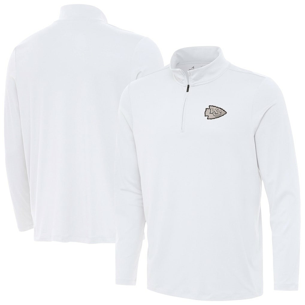 Kansas City Chiefs Antigua Reprocess Quarter-Zip Top White