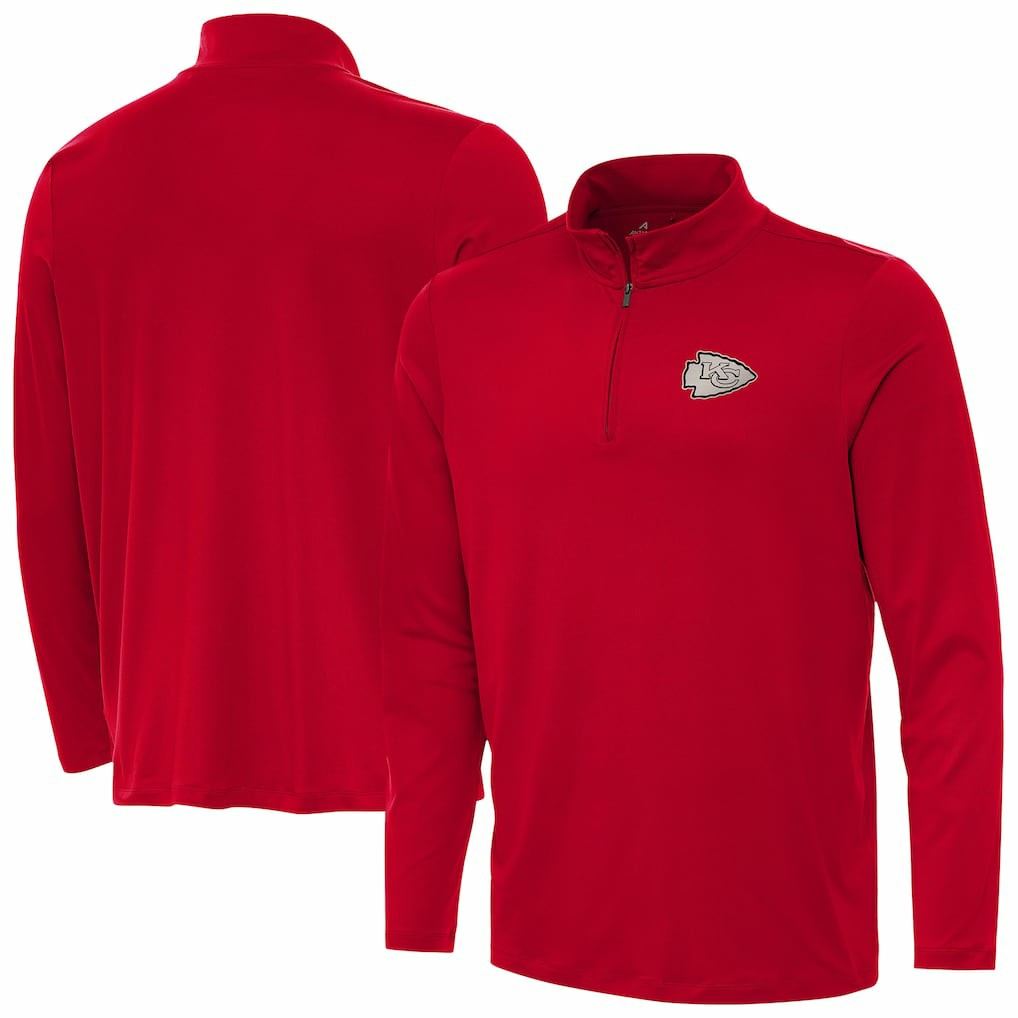 Kansas City Chiefs Antigua Reprocess Quarter-Zip Top Red