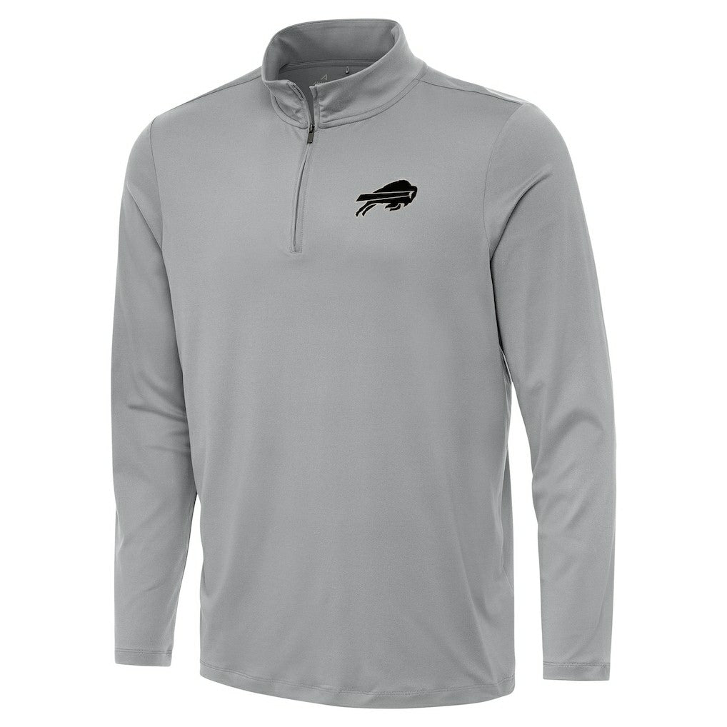 Buffalo Bills Antigua Reprocess Quarter-Zip Top Gray