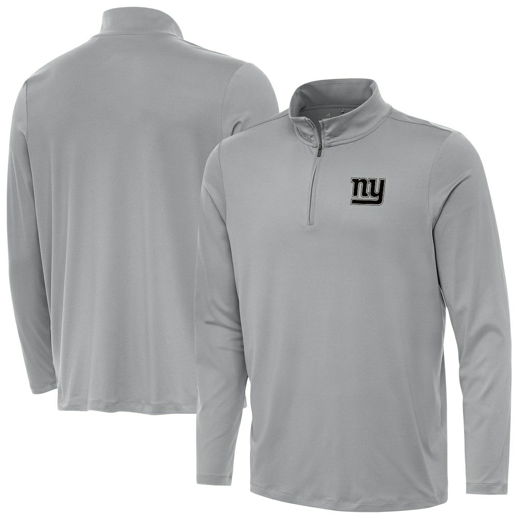 New York Giants Antigua Reprocess Quarter-Zip Top Gray