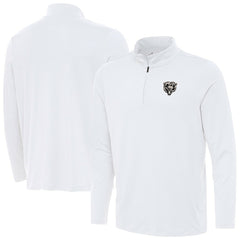 Chicago Bears Antigua Reprocess Quarter-Zip Top White