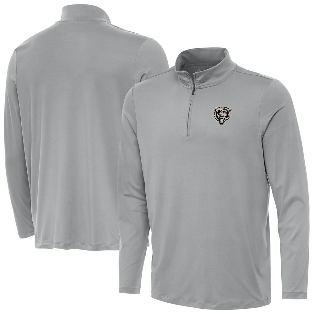 Chicago Bears Antigua Reprocess Quarter-Zip Top Gray