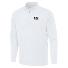 Cincinnati Bengals Antigua Reprocess Quarter-Zip Top White