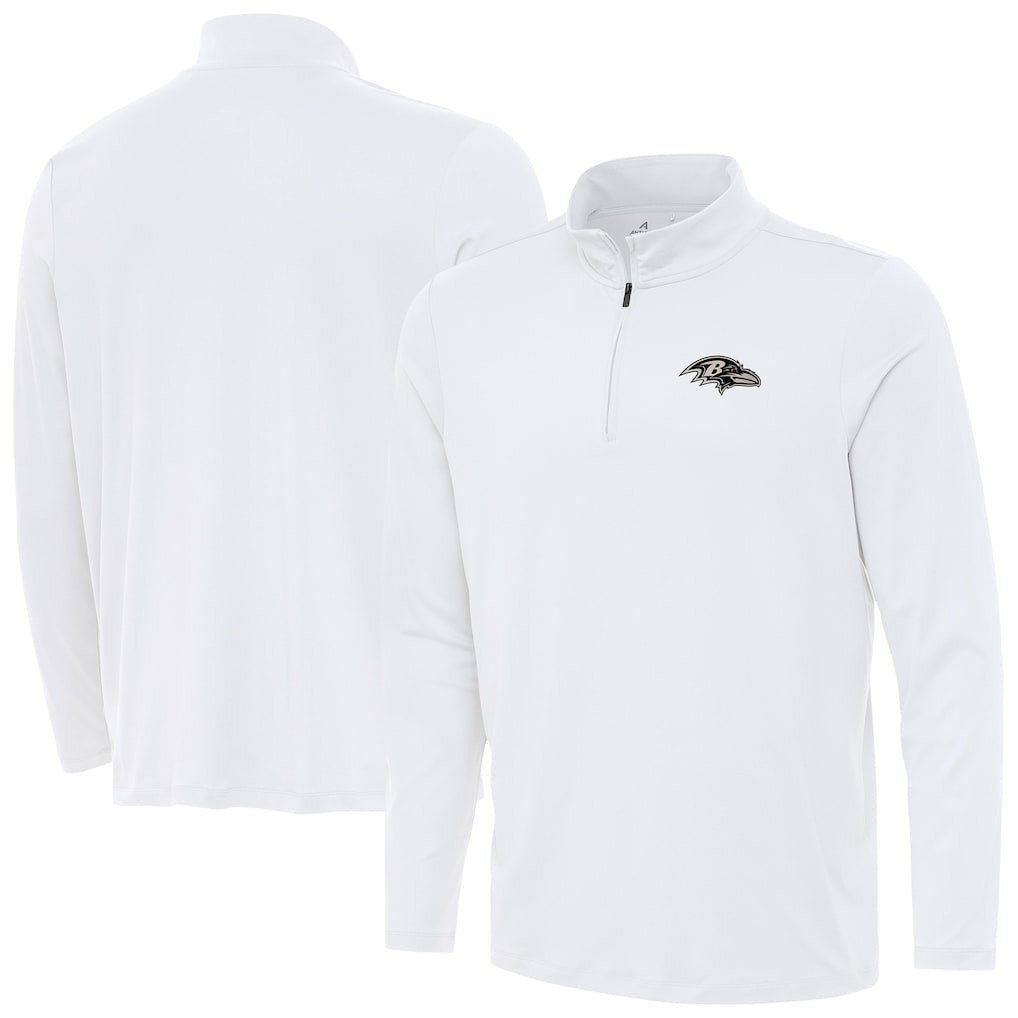 Baltimore Ravens Antigua Reprocess Quarter-Zip Top White