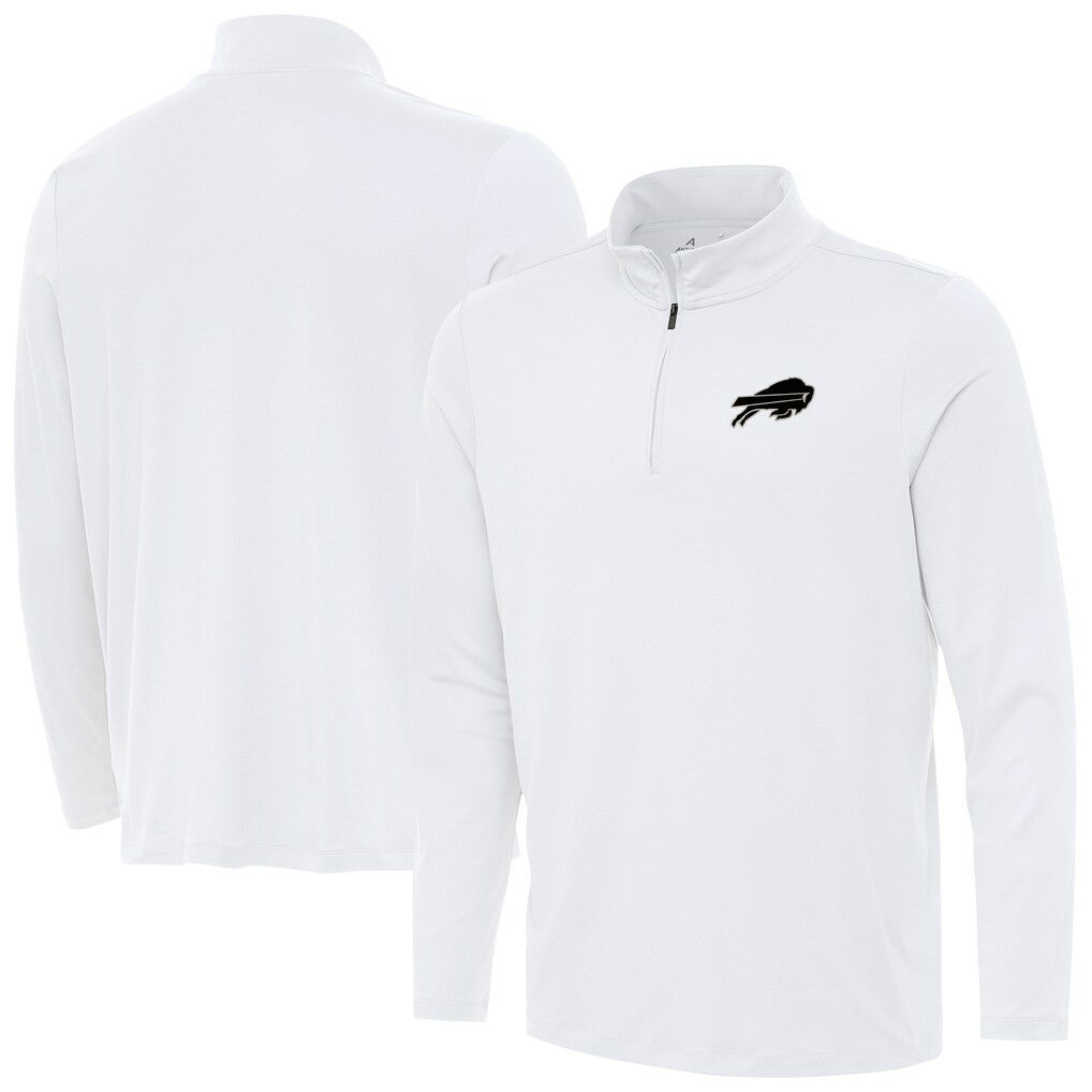 Buffalo Bills Antigua Reprocess Quarter-Zip Top White