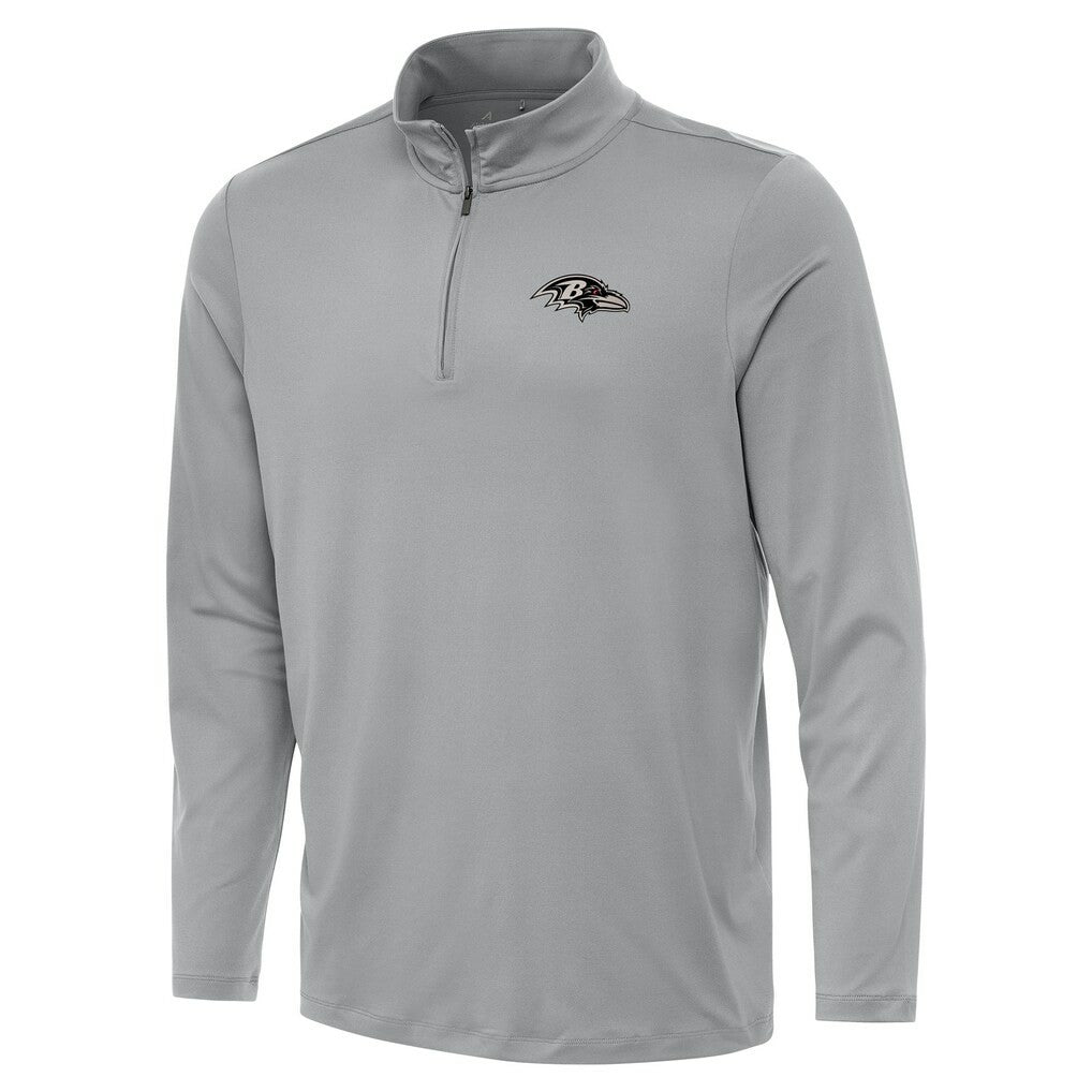 Baltimore Ravens Antigua Reprocess Quarter-Zip Top Gray