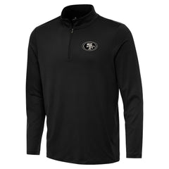 San Francisco 49ers Antigua Reprocess Quarter-Zip Top Black