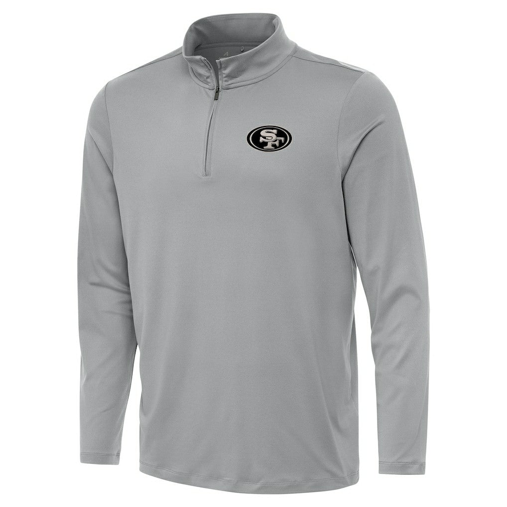 San Francisco 49ers Antigua Reprocess Quarter-Zip Top Gray
