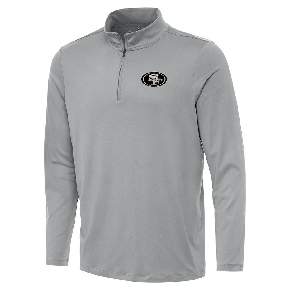 San Francisco 49ers Antigua Reprocess Quarter-Zip Top Gray