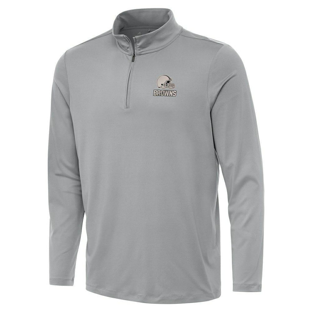 Cleveland Browns Antigua Reprocess Quarter-Zip Top Gray